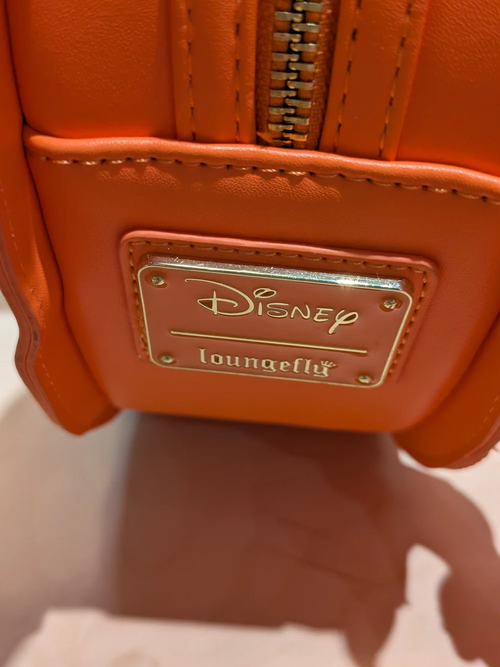 Disney Loungefly Glow In The Dark Backpack Purse Orange Pumpkin Minnie Mouse